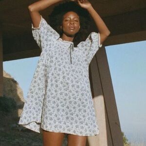 Doen Blue Floral Mini Dress SOLD